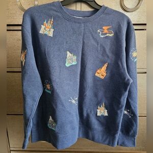Disney Men's Navy Graphic Crewneck Sweater